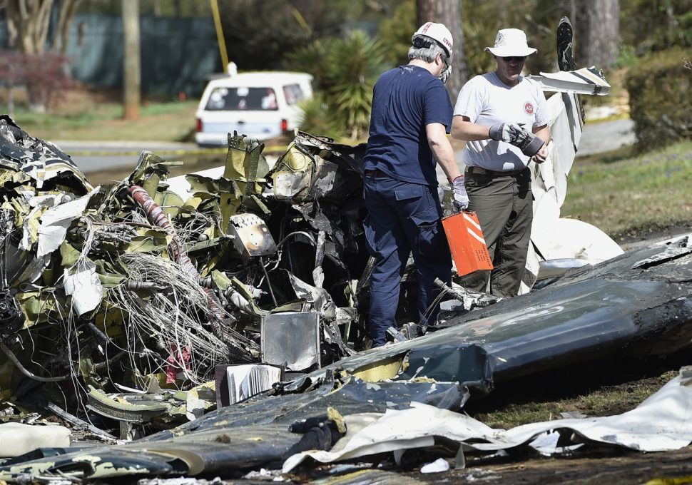 fire damage plane crash