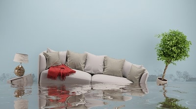 water damage on furniture